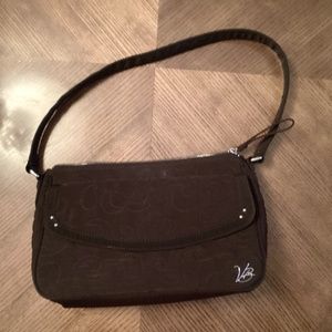 Vera Bradley Zip Top Shoulder Bag.  Espresso